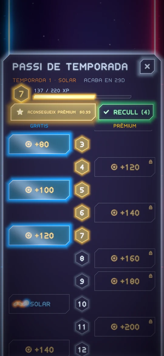 Recompenses de temporada a Magnet Tap
