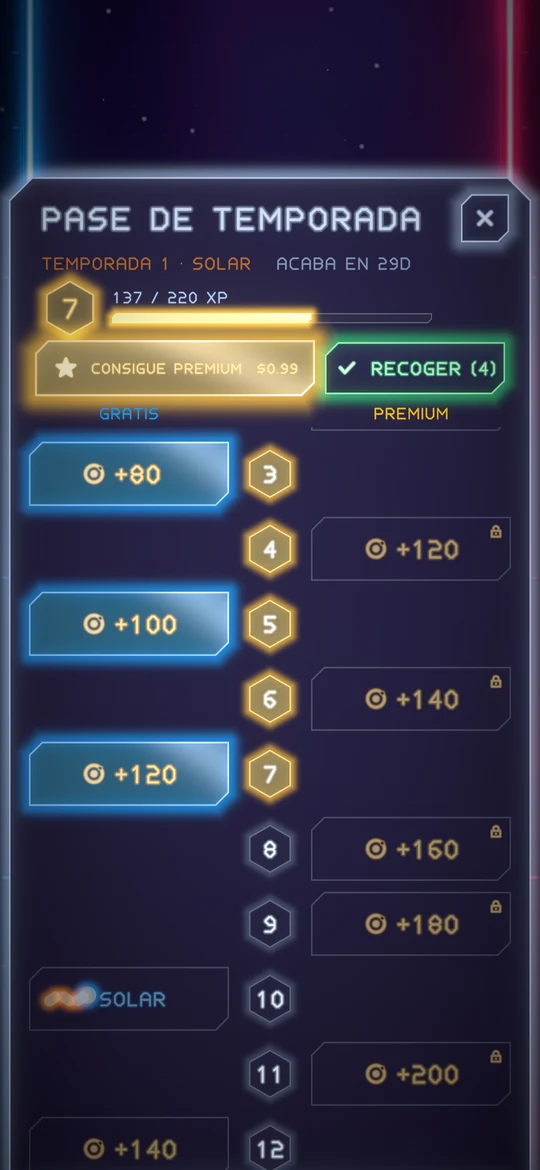 Recompensas de temporada en Magnet Tap
